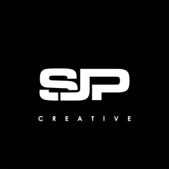 SJP Letter Initial Logo Design Template Vector Illustration