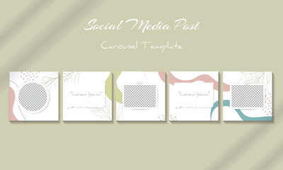 Social media post banner carousel template