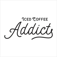 iced coffee addict eps design