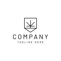 cannabis shield protect logo design. cannabis legal logo