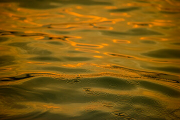 abstract background sunset reflection in water.