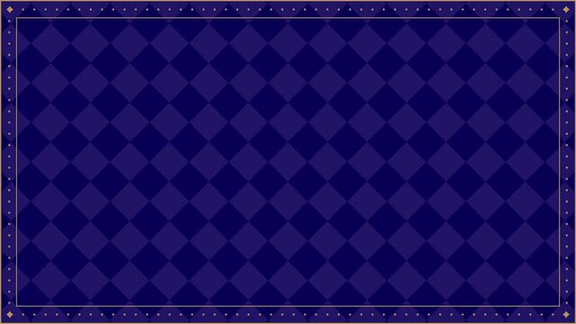 深い青のゴシックな背景動画金枠紺色