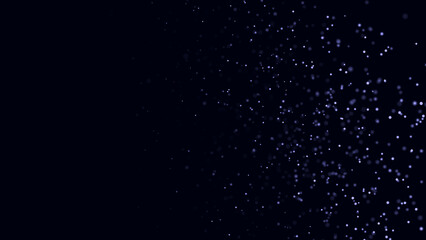 Background of halftone dots. Futuristic abstract backdrop. Particle pattern. Visualization of big data. Space screen. 3D rendering.