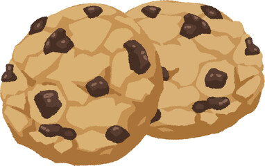 チョコチップクッキーのイラスト