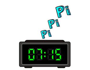 デジタル表示の時計　ベクターイラスト