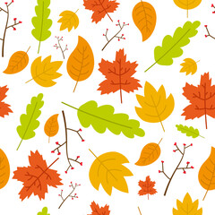 Fototapeta premium Set of autumn element vector illustration