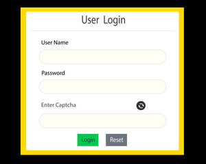 User login page design. Template for website user interface. Vector illustration. isolated on black. eps10.