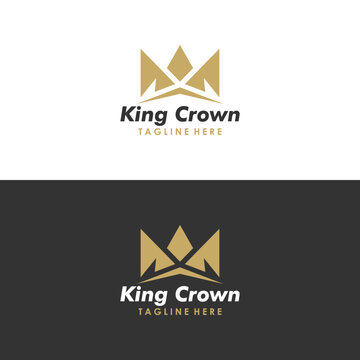Elegant crown logo icon vector isolated