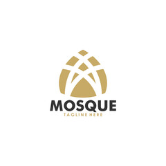 mosque logo icon vector isolated