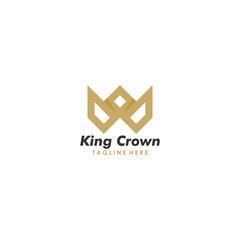Elegant crown logo icon vector isolated