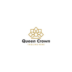 Floral crown logo icon vector isolate