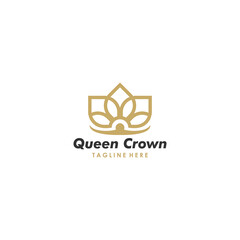 Floral crown logo icon vector isolate