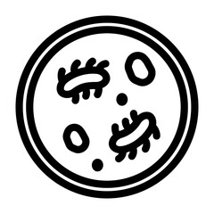 Obraz premium bacteria line icon illustration vector graphic