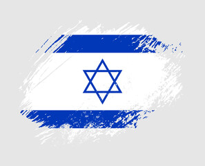 Shiny sparkle brush flag of Israel country with stroke glitter effect