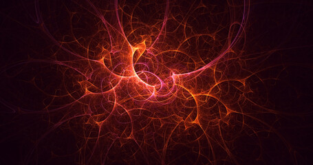 Fototapeta 3D rendering abstract colorful fractal light background obraz