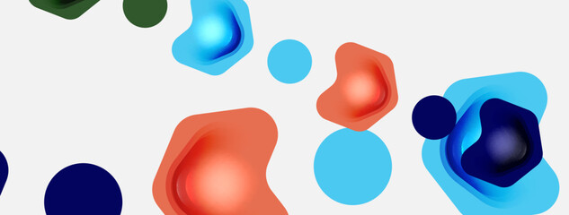 Color arrow shapes on white backdrop. Minimal geometric abstract background. Vector illustration for wallpaper banner background or landing page