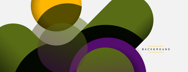 Fototapeta premium Creative geometric wallpaper. Minimal abstract background. Circles composition vector illustration for wallpaper banner background or landing page