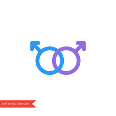 Gender symbol. LGBT sign. Gay couple