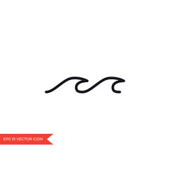 Wave icon for ocean, river, sea or water logo