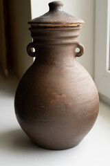 Ceramics, a ceramic product made with their own hands, made on a potter's wheel, jug, mug, clay, ornament.