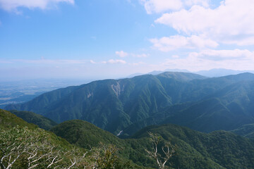 鈴鹿山脈　鎌ヶ岳の山頂からの眺め