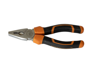 pliers with black and orange colour handle