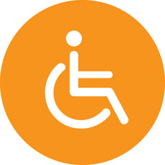 Disabled person sign logo png vector and icon illustration.