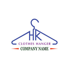 hanger logo for clothes and clothes for display in the store