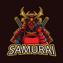 samurai mascot advanced logo design
