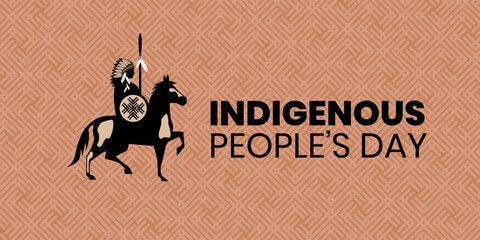 indigenous peoples day, International Day of the World's Indigenous People, vector illustration - obrazy, fototapety, plakaty