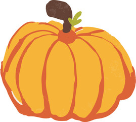 Cheerful Pumpkin Hand Drawn Autumn Illustration