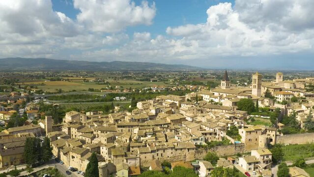 Spello, Italy on Typical Italian Summer Day in Umbria