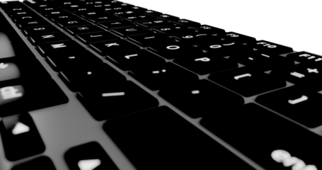 computer keyboard isolated on white