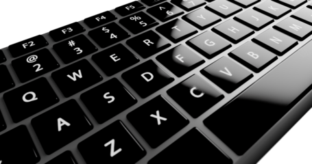 computer keyboard isolated on white