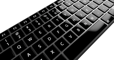 computer keyboard isolated on white