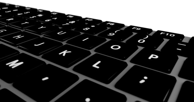 computer keyboard isolated on white