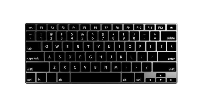 computer keyboard isolated on white