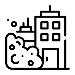 Download line icon of dust storm 