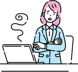 人物イラスト　線画