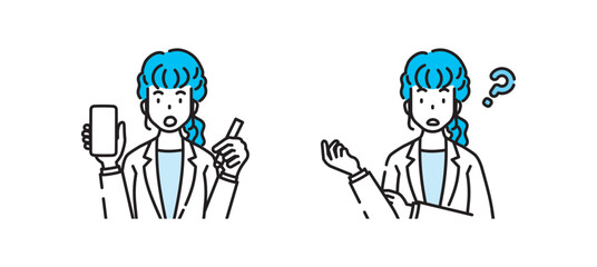 Naklejka premium 人物 イラスト アイコン