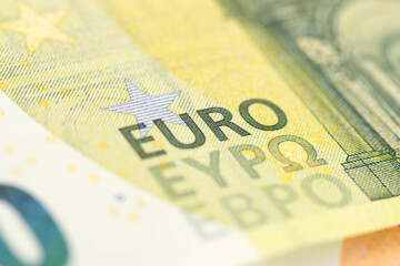 Nahaufnahme von Euro Geldschein