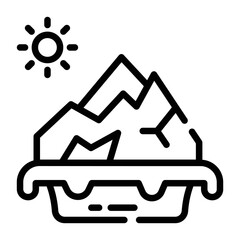 An outline icon vector of earthquake 