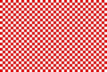 Abstract red and white checkered background