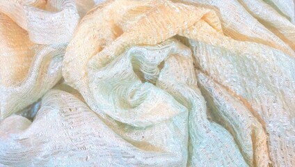 Shiny luxurious silk soft tender fabric abstract background texture wallpaper backdrop banner 