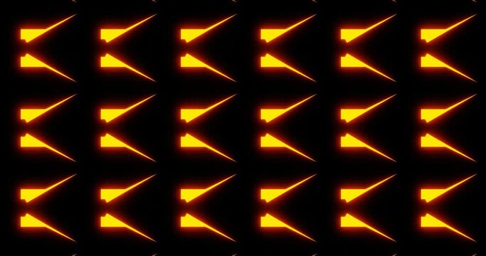 3d render with yellow pattern on black
