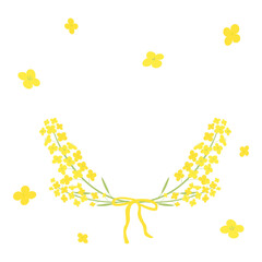 canola flowers frame illustration