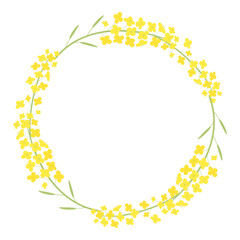 canola flowers frame illustration