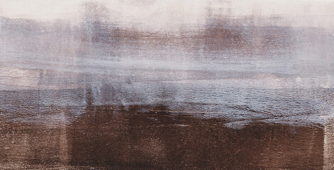 Abstract background. Versatile artistic image for creative design projects: posters, banners, cards, magazines, prints, brochures and wallpapers. Brown and white acrylic on paper.