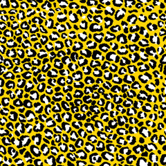 Leopard imitation seamless pattern. Vector illustration