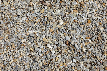 Pebbles  background, natural texture of small pebbles stones